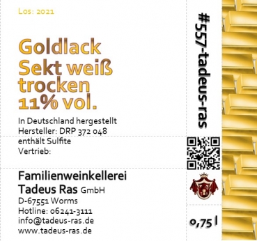 Ras Goldlack Sekt weiß trocken